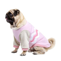 HKM-143443 Cotton Casual Pet Hoodie Sweater for Dogs in Blue and Pink