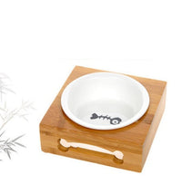 HKM-435987 Bamboo and Stainless Steel Dog Bowl Holders – Single, Double, and Triple Bowls for All Pet Sizes