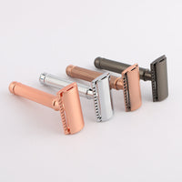 HKM-693587 Double-Sided Zinc Alloy Shaving Knife with Copper Handle - Retro Bronze Finish