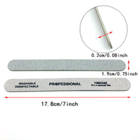 HKM-906579 Double-Sided Birch Sanding Strips with Sandpaper for Veneer Nail Shaping - 50pcs Package