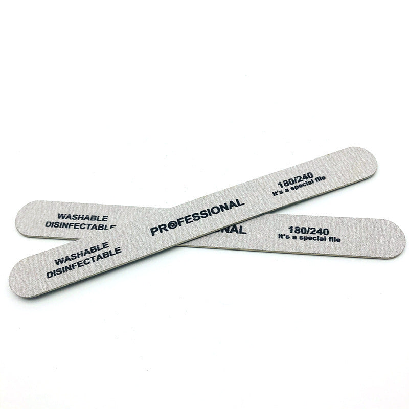 HKM-906579 Double-Sided Birch Sanding Strips with Sandpaper for Veneer Nail Shaping - 50pcs Package