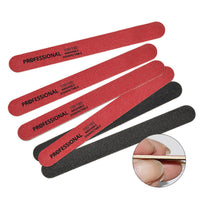 HKM-906579 Double-Sided Birch Sanding Strips with Sandpaper for Veneer Nail Shaping - 50pcs Package