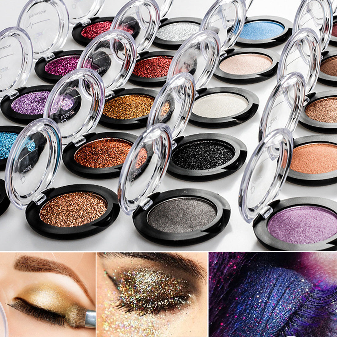 HKM-456467 Shimmering Pearlescent Eyeshadow Palette with 20 Versatile Colors
