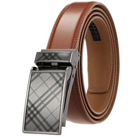 HKM-279763 Cowhide Leather Men's Automatic Buckle Slide Belt - Model LY33-30015-1