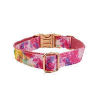 HKM-079379 Bronzing Dog Collar and Leash Set with Bow and Vest ¨C Complete Four-Piece Outfit