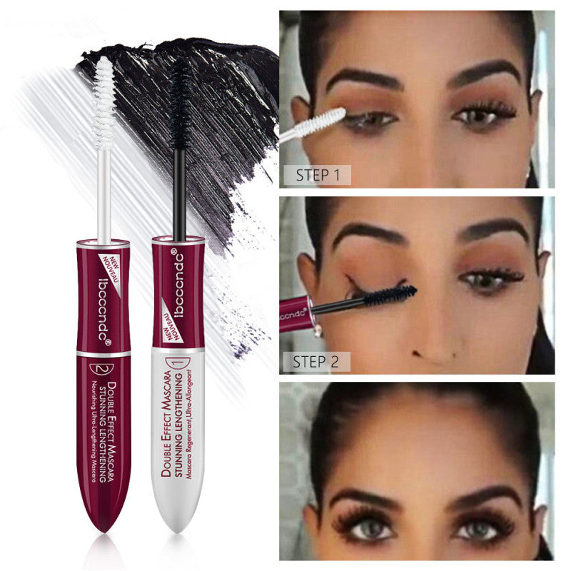 HKM-534675 Dual-Ended Smudge-Proof Mascara - Black and White Formula