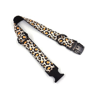 HKM-277779 Brown Leopard Print Buckle Collar and Leash Set for Dogs