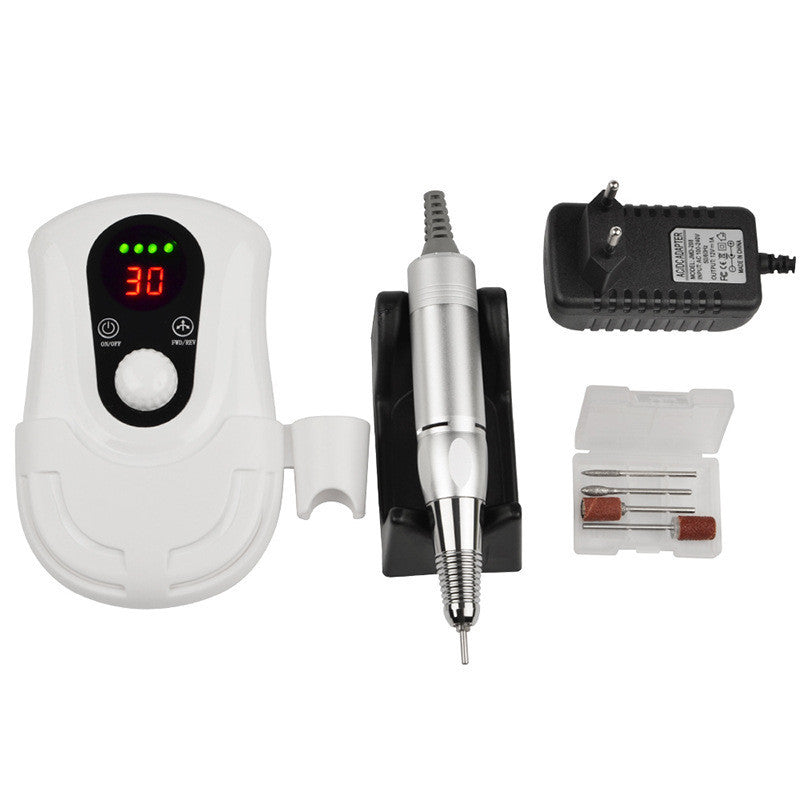 HKM-002579 Rechargeable 30,000 RPM Portable Nail Polisher with ABS Plastic Body, 20W Power and 2200mAh Battery