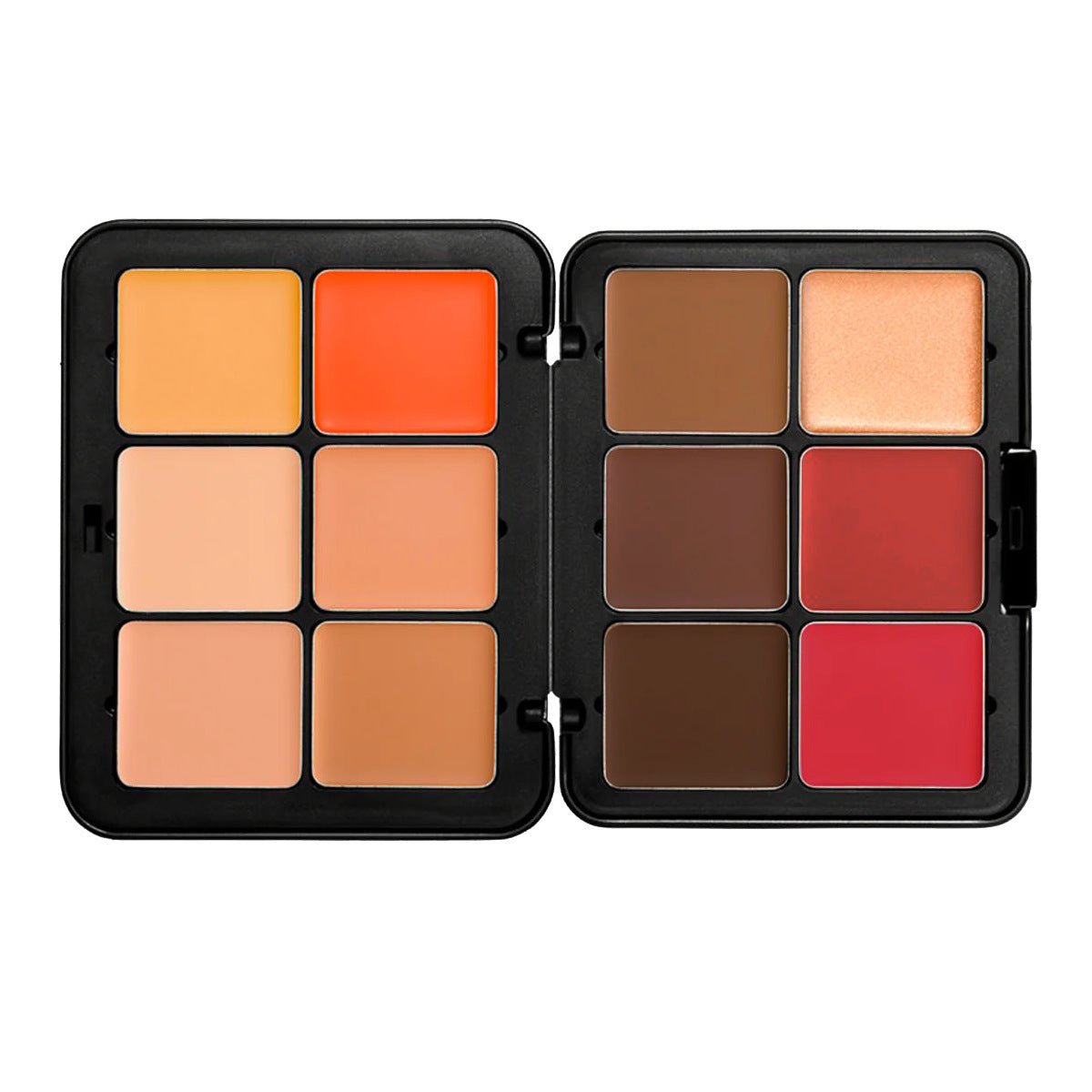 HKM-634963 12-Color Cream Blush Palette - Matte, Shimmer, and High-Gloss Finish for Neutral Skin Tones