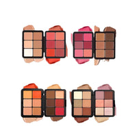 HKM-634963 12-Color Cream Blush Palette - Matte, Shimmer, and High-Gloss Finish for Neutral Skin Tones