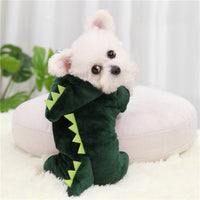 HKM-267283 Cozy Coral Fleece Dinosaur Dog Outfit for All Sizes