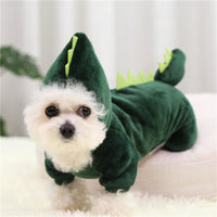 HKM-267283 Cozy Coral Fleece Dinosaur Dog Outfit for All Sizes
