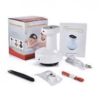 HKM-576531 Electric USB Gua Sha Scraping Massager with Cupping Function, 2-Speed Design, White/Red, Includes Accessories