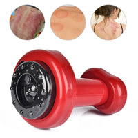 HKM-576531 Electric USB Gua Sha Scraping Massager with Cupping Function, 2-Speed Design, White/Red, Includes Accessories