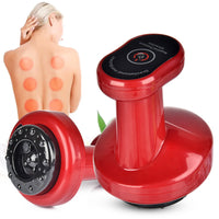 HKM-576531 Electric USB Gua Sha Scraping Massager with Cupping Function, 2-Speed Design, White/Red, Includes Accessories
