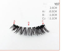 HKM-730131 Quantum Magnetic False Eyelashes - Natural Slender and Flying Thick Styles with Plastic Stalks, 2 Pairs Included