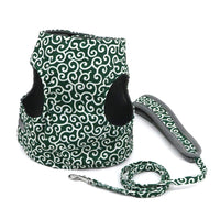HKM-128595 Adjustable Cat and Dog Safety Vest with Traction Belt in Blue, Red, and Green
