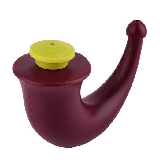 HKM-591827 Red Plastic Yoga Neti Pot - 200 ml Capacity, Compact Design (13x10x5.5 cm)