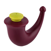 HKM-591827 Red Plastic Yoga Neti Pot - 200 ml Capacity, Compact Design (13x10x5.5 cm)