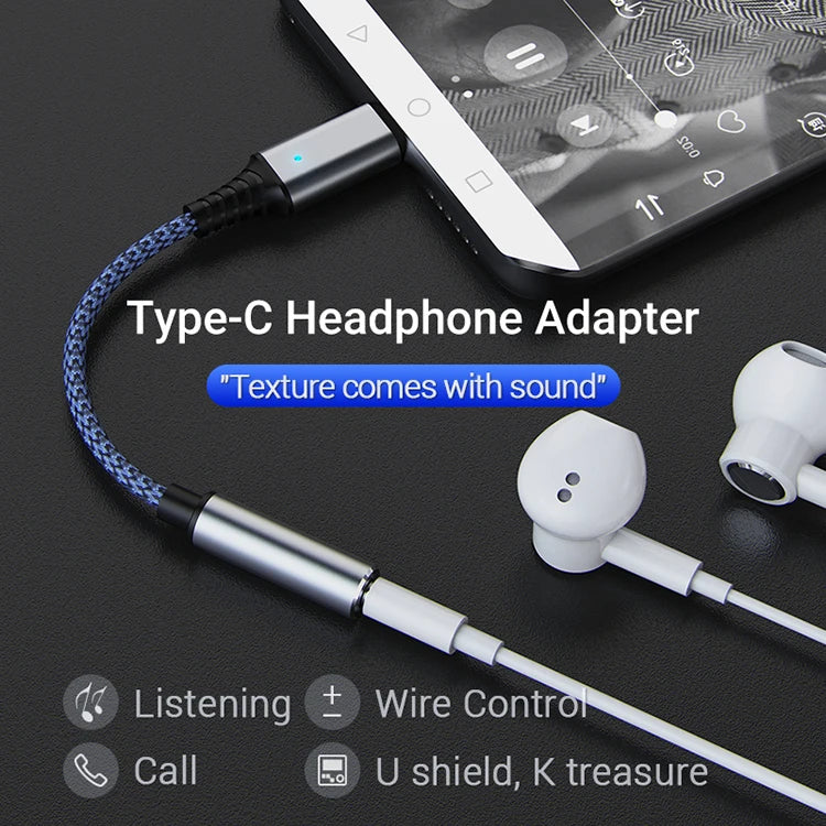 KTX-505875 USB-C to 3.5mm Aux Headphone Jack Adapter for Pixel, Samsung, OnePlus, iPad