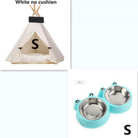HKM-744723 Wooden Cat Kennel with Canvas Pad - Cozy Nest for Small Pets, Available in Multiple Sizes