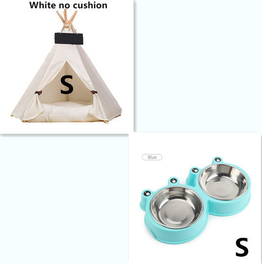 HKM-744723 Wooden Cat Kennel with Canvas Pad - Cozy Nest for Small Pets, Available in Multiple Sizes
