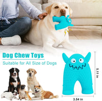 HKM-256531 Durable Monster-Shaped Squeaky Dog Chew Toy for Small Dogs - Natural Rubber Dental Cleaning Tool