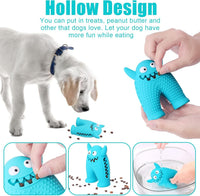 HKM-256531 Durable Monster-Shaped Squeaky Dog Chew Toy for Small Dogs - Natural Rubber Dental Cleaning Tool