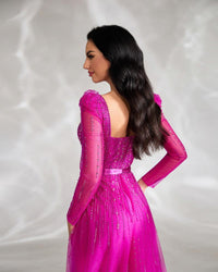 HKM-184595 Elegant Purple Evening Gown for Women - Model EZ25039