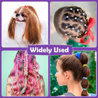 HKM-102291 Colorful Hair Rubber Bands Set with Hair Styling Tools – 2000 Elastic Hair Ties, 32 Colors, Includes Hair Elastic Cutter and Accessories
