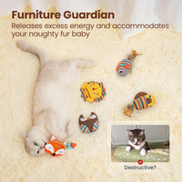 HKM-304275 Durable Catnip Jungle Animal Toys - Interactive Bite-Resistant Kicker Toys for Indoor Cats