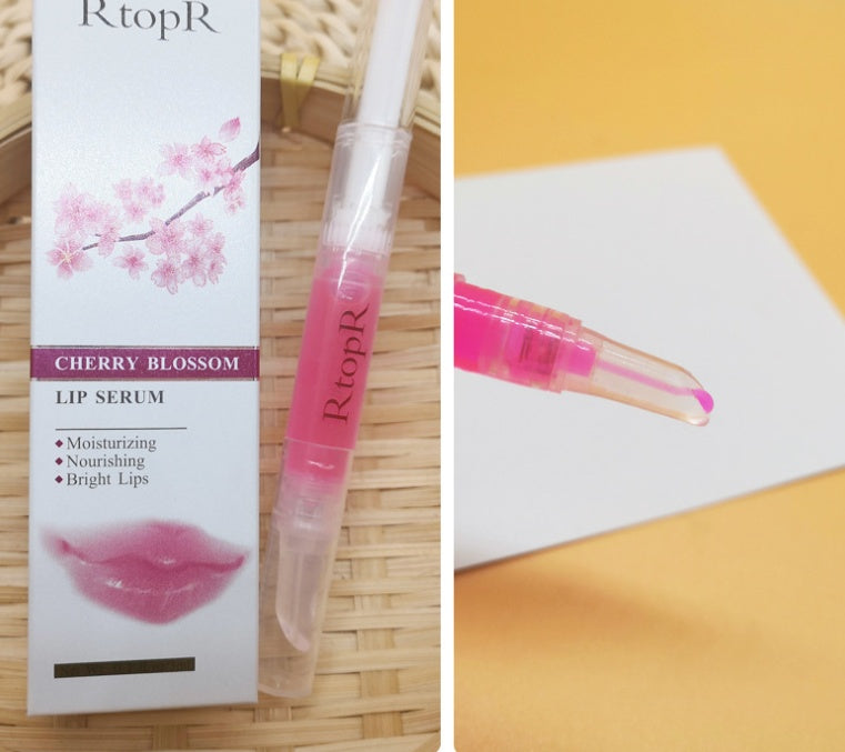 HKM-219347 Cherry Blossom Lip Serum with Natural Extracts for Hydration and Nourishment, 0.1 fl. oz / 3ml