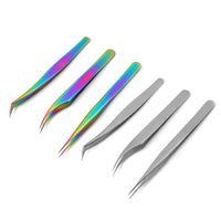 HKM-261267 Elegant Stainless Steel Eyelash Tweezers Curler Set - 3 Unique Clips