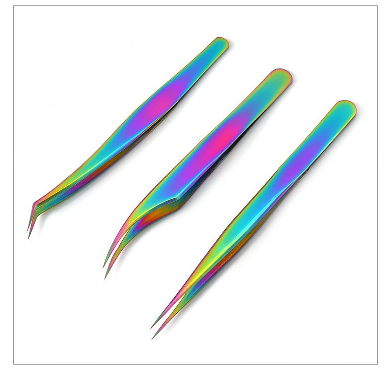 JMT-712394 Elegant Stainless Steel Eyelash Tweezers Curler Set - 3 Unique Clips