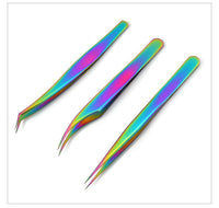 HKM-261267 Elegant Stainless Steel Eyelash Tweezers Curler Set - 3 Unique Clips