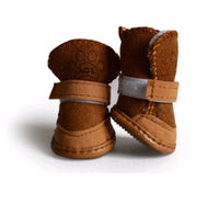 HKM-099987 Lambskin Winter Dog Boots - 4 Piece Set for Small to Extra Large Dogs