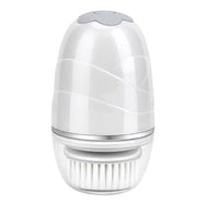 HKM-638611 Portable Waterproof Rotary Face Washing Electric Cleaning Brush with Bamboo Charcoal Brush Head and Dual-Frequency Settings