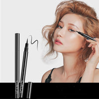 HKM-457299 Cool Black Soft Hair Eyeliner Pen - Smudge-Free Formula, Model CJ-04