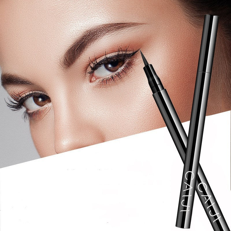 HKM-457299 Cool Black Soft Hair Eyeliner Pen - Smudge-Free Formula, Model CJ-04