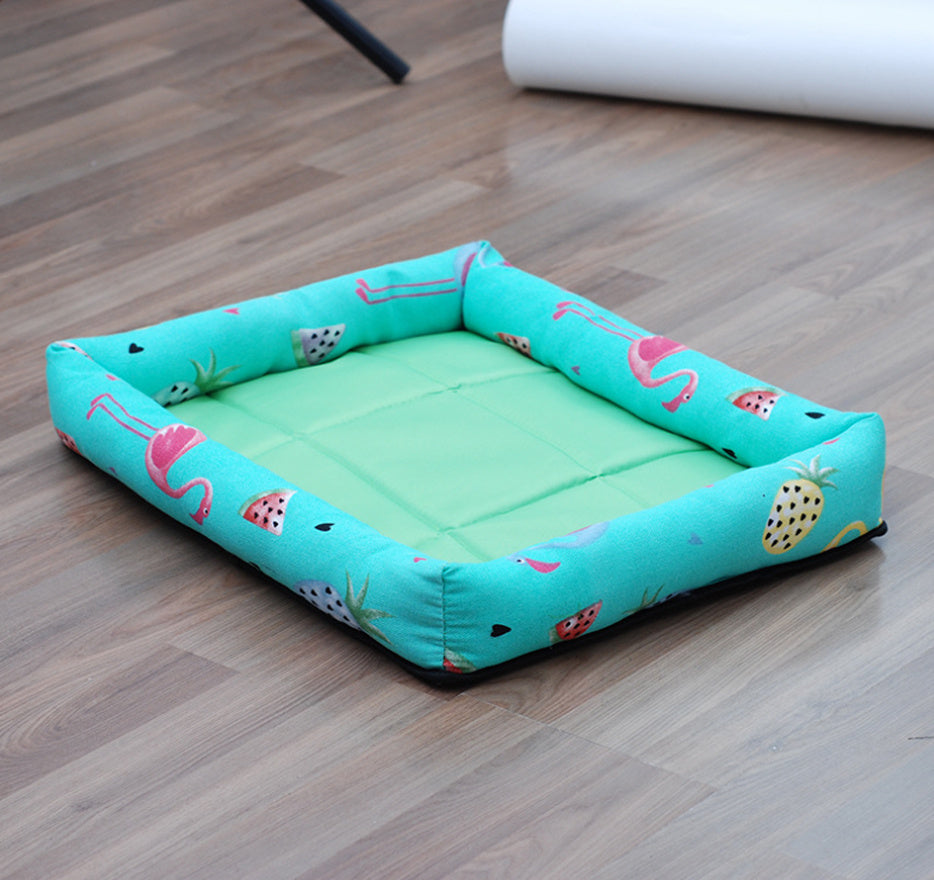 HKM-749843 Double-Sided Pet Nest for Small to Medium Dogs - Breathable Summer Design with Durable Oxford Cloth