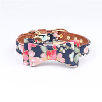 HKM-093203 Japanese Style Bronzing Pet Collar for Dogs - Adjustable PU Material in Multiple Colors