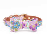 HKM-093203 Japanese Style Bronzing Pet Collar for Dogs - Adjustable PU Material in Multiple Colors
