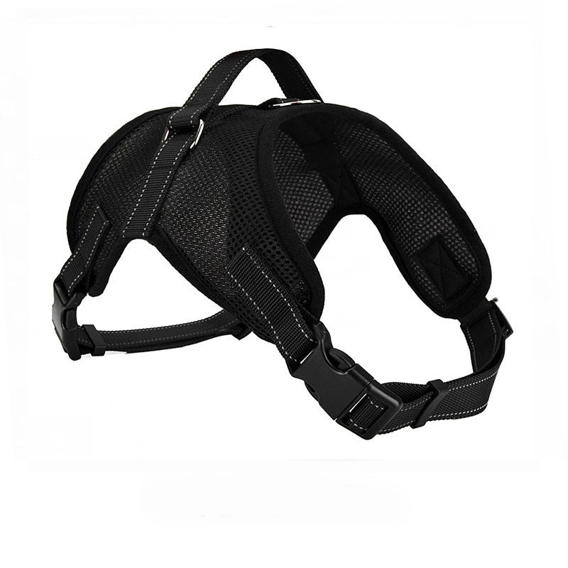 HKM-468627 Breathable Mesh Dog Chest Harness with Leash - Sizes S to XL, Various Colors Available