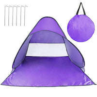 HKM-254227 Automatic UV-Protected Beach Tent for 2-3 People with Net Window and Storage Bag, Waterproof Design for Outdoor Activities