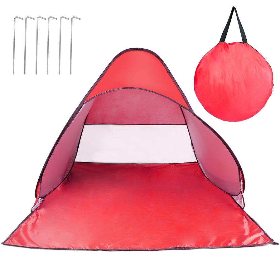 HKM-254227 Automatic UV-Protected Beach Tent for 2-3 People with Net Window and Storage Bag, Waterproof Design for Outdoor Activities