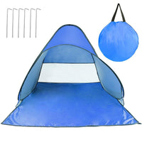HKM-254227 Automatic UV-Protected Beach Tent for 2-3 People with Net Window and Storage Bag, Waterproof Design for Outdoor Activities