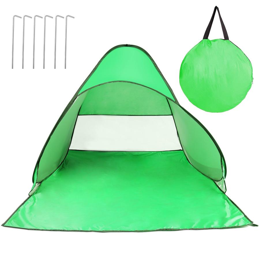 HKM-254227 Automatic UV-Protected Beach Tent for 2-3 People with Net Window and Storage Bag, Waterproof Design for Outdoor Activities