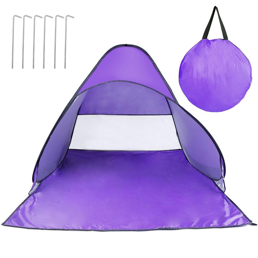 HKM-254227 Automatic UV-Protected Beach Tent for 2-3 People with Net Window and Storage Bag, Waterproof Design for Outdoor Activities