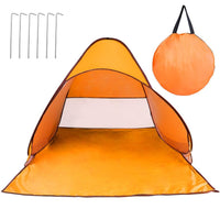 HKM-254227 Automatic UV-Protected Beach Tent for 2-3 People with Net Window and Storage Bag, Waterproof Design for Outdoor Activities