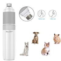 HKM-545555 USB Pet Nail Sharpener and Clipper - White ABS Material